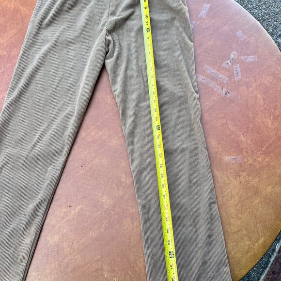 Size S Pants Womens Tan Beige Corduroy Straight Leg Mid Rise - Picture 8 of 12